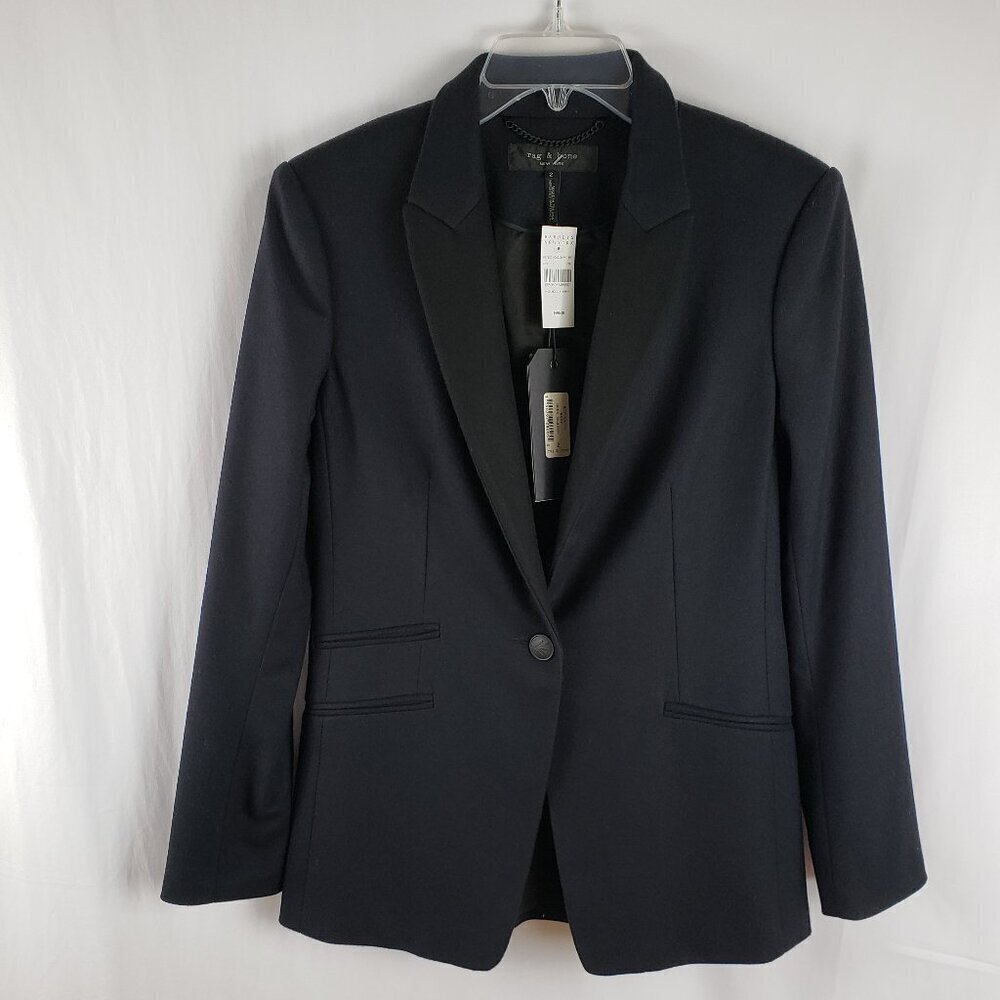 Rag & Bone Wool Navy Blue Blazer. Size 2. New With Tag